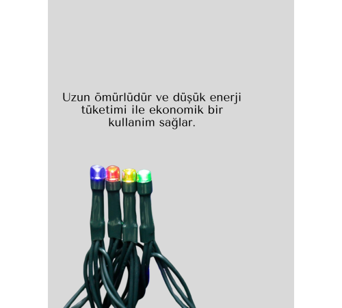 Noel ve Parti Dekorasyonu İçin 2x2 LED Perde Işık – 8 Fonksiyonlu