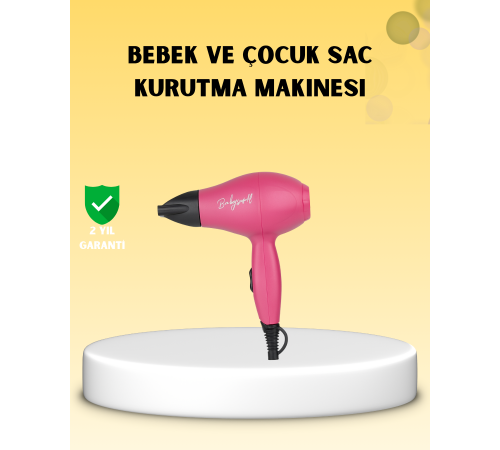 Çocuklara Özel Mini Fön Makinesi – 500/1000W Güç – Düşük Gürültü