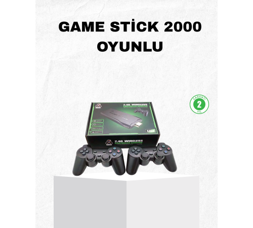 4K Destekli Kablosuz Retro Atari Oyun Konsolu – 20000 Oyun, 2 Kolu