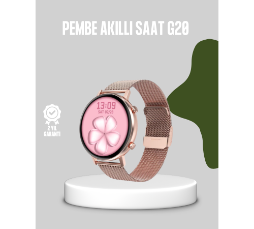 Akıllı Saat – Bluetooth 5.0, Suya Dayanıklı, Kablosuz Şarj