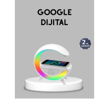 Kablosuz Şarjlı Bluetooth Hoparlör ve Gece Lambası – NFC, FM Radyo, RGB Işık