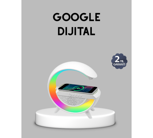 Kablosuz Şarjlı Bluetooth Hoparlör ve Gece Lambası – NFC, FM Radyo, RGB Işık