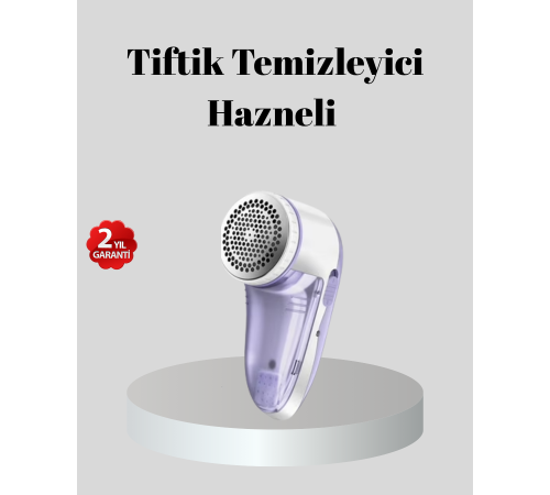 Şarjlı Tiftik Temizleyici – Çıkarılabilir Hazneli, Anti-Statik Fırçalı, USB Şarjlı