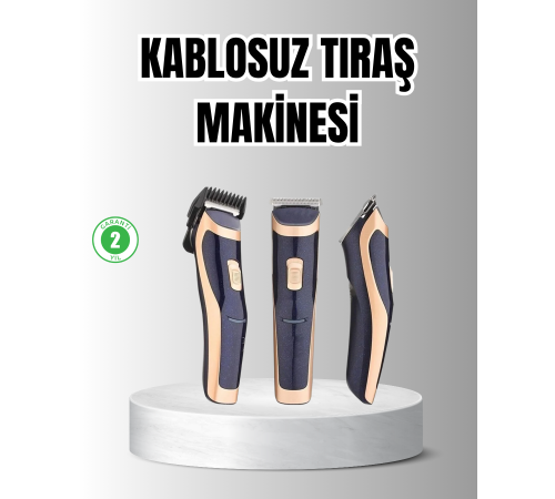 Unisex Şarjlı Saç ve Sakal Tıraş Makinesi – Ayarlanabilir Tarak Başlıkları, Sessiz Motor