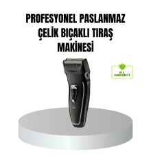 Profesyonel Şarjlı Saç ve Sakal Tıraş Makinesi – Çelik Bıçaklı, Ayarlanabilir Başlıklı, Kablosuz