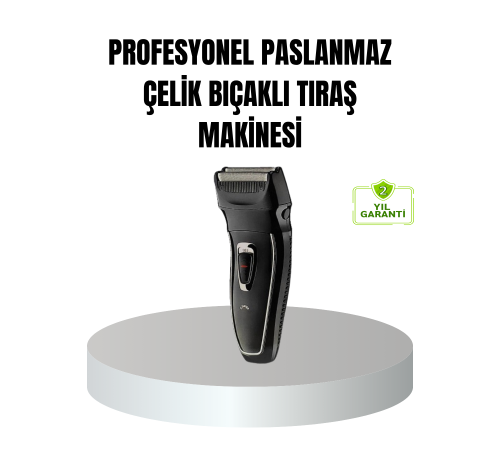 Profesyonel Şarjlı Saç ve Sakal Tıraş Makinesi – Çelik Bıçaklı, Ayarlanabilir Başlıklı, Kablosuz