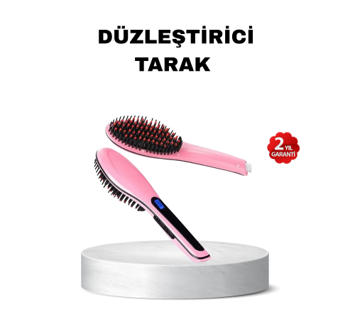 Dijital Ekranlı Seramik Saç Düzleştirici Tarak – 5 Kademeli Isı Ayarı, İyon Kontrollü