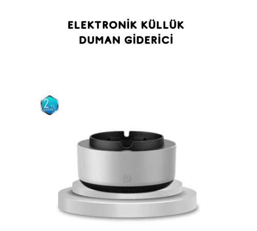 Sigara Dumanı ve Koku Giderici Hava Temizleyici Küllük – 2 Katmanlı Filtreli, USB Şarjlı
