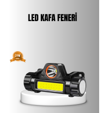 Şarjlı LED Kafa Feneri – Çift Fonksiyonlu, 200LM Işık Gücü, IP44 Suya Dayanıklı