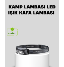 Şarjlı LED Kafa Feneri | 4 Modlu Akıllı Sensörlü Far | Su Geçirmez IPX5 Kamp ve Balıkçı Lambası