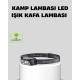 Şarjlı LED Kafa Feneri | 4 Modlu Akıllı Sensörlü Far | Su Geçirmez IPX5 Kamp ve Balıkçı Lambası