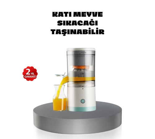 Taşınabilir Şarjlı Katı Meyve Sıkacağı – 45W Güç, 18000 RPM Hız, 400 mL Kapasite