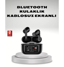 Aktif Gürültü Engelleme (ANC) Kablosuz Bluetooth Kulaklık – Dijital Ekranlı, Dokunmatik ve Uzun Pil Ömürlü