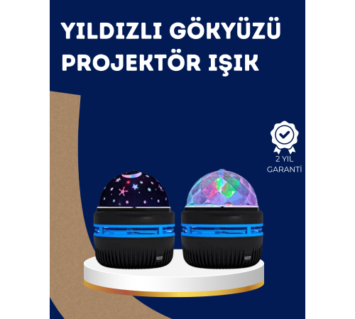 360° Dönen Galaxy Projektörlü Gece Lambası – Star Master Yıldızlı Gökyüzü Efekti