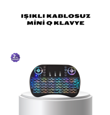 Işıklı Q Klavye – Entegre Touchpad, Ergonomik Tasarım ve Türkçe Karakter Desteği