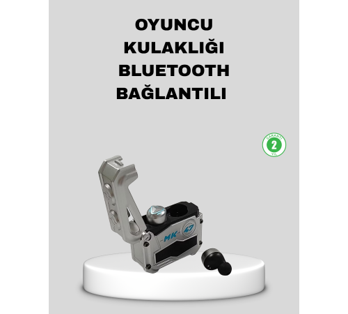 IPX5 Su Geçirmez Kablosuz Bluetooth Kulaklık – Powerbank Şarj Kutulu, Düşük Gecikmeli Oyun Modu