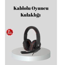 Stereo Ses Destekli Mikrofonlu  Kulaklık – Yumuşak Pedli