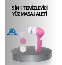 5 Başlıklı Yüz Masaj Aleti – Cilt Temizleme, Peeling, Siyah Nokta ve Gözenek Bakımı
