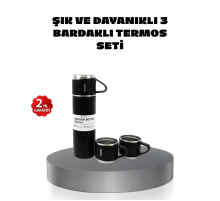 500 ml Paslanmaz Çelik Termos Seti – Sızdırmaz, Vakumlu, Isı Koruma Özellikli, Taşınabilir Termos