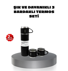 500 ml Paslanmaz Çelik Termos Seti – Sızdırmaz, Vakumlu, Isı Koruma Özellikli, Taşınabilir Termos