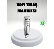 Gümüş Desenli Şarjlı Tıraş Makinesi – 120 Dakika Çalışma Süresi, 3 Başlıklı