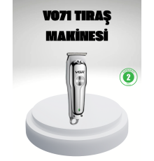 Gümüş Desenli Şarjlı Tıraş Makinesi – 120 Dakika Çalışma Süresi, 3 Başlıklı