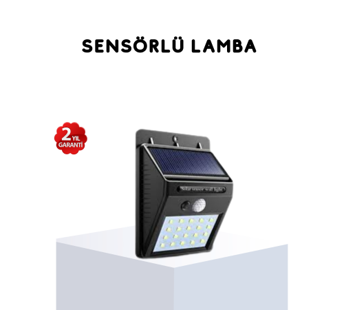 Solar Güneş Enerjili Hareket Sensörlü 4 Taraflı Bahçe Lambası – IP65 Su Geçirmez, 100 LED