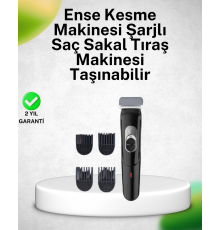 Paslanmaz Bıçaklı, Şarjlı ve Sessiz Saç Sakal Kesme Makinesi – Ev Kullanımı İçin İdeal