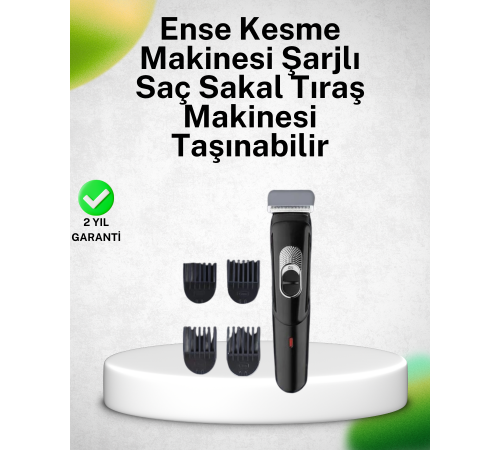 Paslanmaz Bıçaklı, Şarjlı ve Sessiz Saç Sakal Kesme Makinesi – Ev Kullanımı İçin İdeal