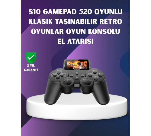 500 Dahili Oyunlu Taşınabilir Retro El Konsolu-2.4 inç Renkli Ekranlı