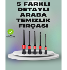 5'li Araç Temizlik Fırça Seti-Detaylı Temizlik İçin Çok Amaçlı Fırçalar