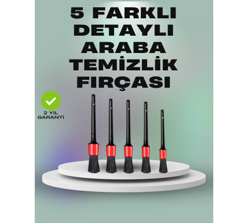 5'li Araç Temizlik Fırça Seti-Detaylı Temizlik İçin Çok Amaçlı Fırçalar