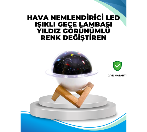 Gece lambası özellikli taşınabilir nemlendirici ve aromaterapi cihazı USB girişli