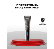 Şarjlı Tıraş Makinesi – Dijital Ekranlı, IPX7 Su Geçirmez, Titanyum Bıçaklı