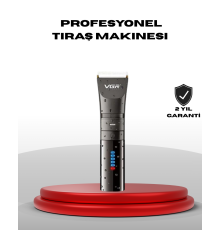 Şarjlı Tıraş Makinesi – Dijital Ekranlı, IPX7 Su Geçirmez, Titanyum Bıçaklı