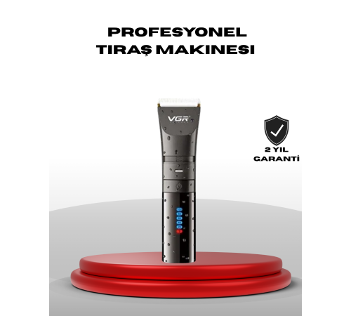 Şarjlı Tıraş Makinesi – Dijital Ekranlı, IPX7 Su Geçirmez, Titanyum Bıçaklı