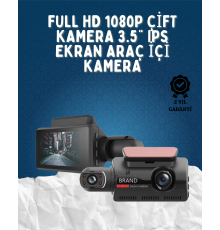 Çift Görüşlü Dashcam – Gece Görüşlü 1080P Araç İçi Güvenlik Kamerası