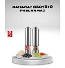 Otomatik Pilli Tuz ve Karabiber Öğütücü Seti
