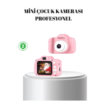 Pembe Mini 1080p HD Çocuk Kamera – 8MP, Video Kaydı,TF Kart Destekli