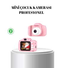 Pembe Mini 1080p HD Çocuk Kamera – 8MP, Video Kaydı,TF Kart Destekli