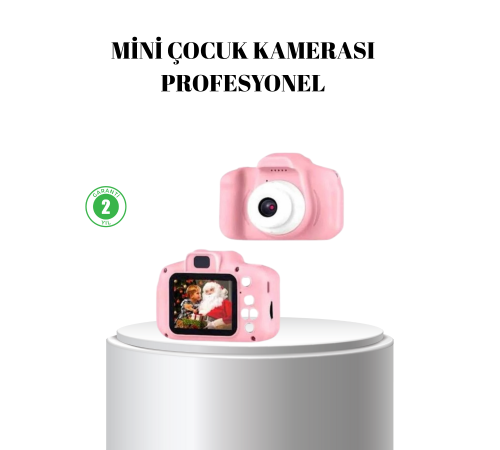 Pembe Mini 1080p HD Çocuk Kamera – 8MP, Video Kaydı,TF Kart Destekli