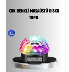 Bluetooth Kontrollü Masaüstü Disko Topu Işığı – Renkli LED Işık Gösterisi ve Uzaktan Kumanda