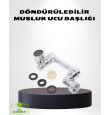 1080° Dönebilen Musluk Ucu – Su Tasarruflu, Esnek ve 360° Çift Eksenli Başlık