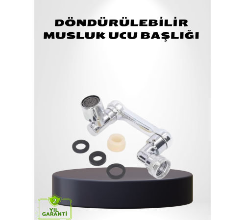 1080° Dönebilen Musluk Ucu – Su Tasarruflu, Esnek ve 360° Çift Eksenli Başlık