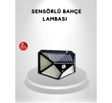 100 LED Güneş Enerjili Bahçe Lambası – PIR Sensörlü, IP65 Su Geçirmez Dış Mekan Aydınlatma