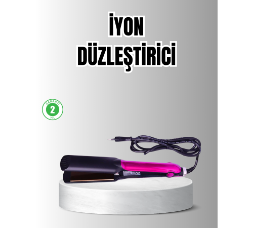 Profesyonel İyon Teknolojili Saç Düzleştirici – 220°C Hızlı Isınma ve LED Ekranlı Tasarım