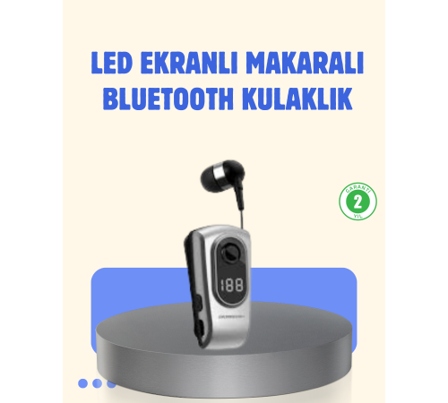 Titreşimli Bluetooth Kulaklık – Uzun Pil Ömrü, Dijital Ekranlı Kablosuz Tasarım