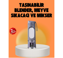 12 Bıçaklı Şarjlı Meyve Sıkacağı – Tip-C Taşınabilir Blender 450 ml