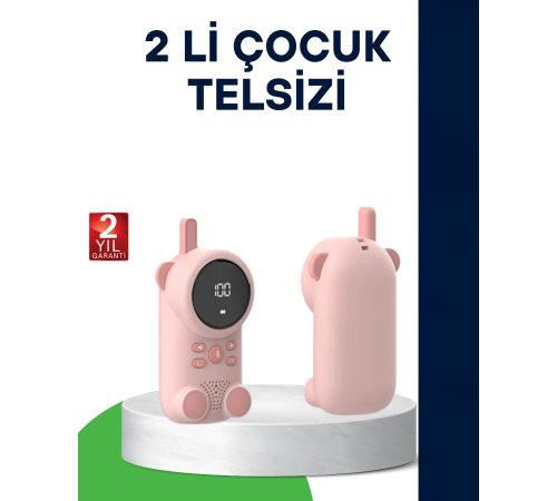 LCD Ekranlı Bebek Telsizi – İki Yönlü Ses, Uzun Menzil, Çocuk Dostu Tasarım