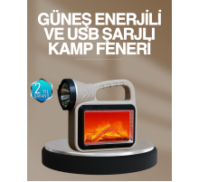 Solar COB Alev Efektli Lamba – Güneş Enerjili, Suya Dayanıklı, Taşınabilir